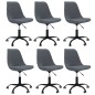 vidaXL Sillas de comedor giratorias 6 unidades tela gris oscuro vidaXL Sillas de comedor giratorias 6 unidades tela gris oscuro