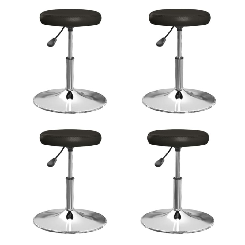 vidaXL Sillas de comedor 4 unidades cuero sintético negro vidaXL Sillas de comedor 4 unidades cuero sintético negro