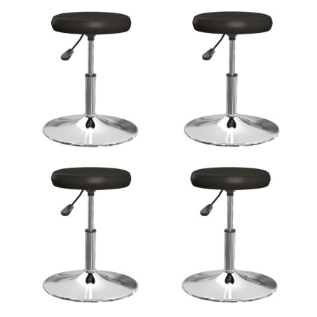 vidaXL Sillas de comedor 4 unidades cuero sintético negro