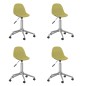 vidaXL Sillas de comedor giratorias 4 unidades tela verde vidaXL Sillas de comedor giratorias 4 unidades tela verde