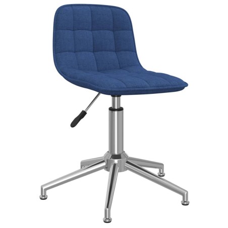 vidaXL Sillas de comedor giratorias 4 unidades tela azul