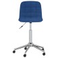vidaXL Sillas de comedor giratorias 4 unidades tela azul vidaXL Sillas de comedor giratorias 4 unidades tela azul