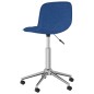 vidaXL Sillas de comedor giratorias 4 unidades tela azul vidaXL Sillas de comedor giratorias 4 unidades tela azul