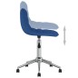 vidaXL Sillas de comedor giratorias 4 unidades tela azul vidaXL Sillas de comedor giratorias 4 unidades tela azul