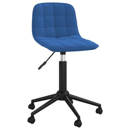 vidaXL Sillas de comedor giratorias 4 uds terciopelo azul