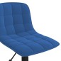 vidaXL Sillas de comedor giratorias 4 uds terciopelo azul
