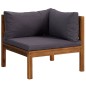 vidaXL Muebles de jardín 5 pzas cojines madera maciza de acacia 