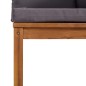 vidaXL Muebles de jardín 5 pzas cojines madera maciza de acacia 