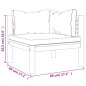vidaXL Muebles de jardín 5 pzas cojines madera maciza de acacia 