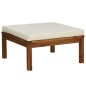vidaXL Set de muebles de jardín 4 pzas con cojín crema acacia maciza vidaXL Set de muebles de jardín 4 pzas con cojín crema acacia maciza