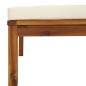 vidaXL Set de muebles de jardín 4 pzas con cojín crema acacia maciza vidaXL Set de muebles de jardín 4 pzas con cojín crema acacia maciza