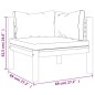vidaXL Set de muebles de jardín 4 pzas con cojín crema acacia maciza vidaXL Set de muebles de jardín 4 pzas con cojín crema acacia maciza