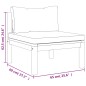 vidaXL Set de muebles de jardín 4 pzas con cojín crema acacia maciza vidaXL Set de muebles de jardín 4 pzas con cojín crema acacia maciza