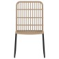 vidaXL Juego de comedor para jardín 9 piezas color roble
