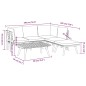 vidaXL Muebles de jardín 6 piezas con cojines madera maciza de acacia 