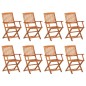 vidaXL Set de comedor para jardín 9 piezas madera maciza de acacia vidaXL Set de comedor para jardín 9 piezas madera maciza de acacia