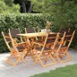 vidaXL Set de comedor para jardín 7 pzas madera maciza eucalipto negro vidaXL Set de comedor para jardín 7 pzas madera maciza eucalipto negro