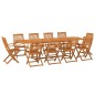 vidaXL Set de comedor para jardín 11 piezas madera maciza de acacia vidaXL Set de comedor para jardín 11 piezas madera maciza de acacia