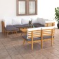 vidaXL Muebles de jardín 9 piezas con cojines madera maciza de acacia vidaXL Muebles de jardín 9 piezas con cojines madera maciza de acacia