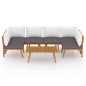 vidaXL Muebles de jardín 7 piezas con cojines madera maciza de acacia vidaXL Muebles de jardín 7 piezas con cojines madera maciza de acacia