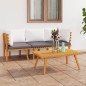 vidaXL Muebles de jardín 3 piezas con cojines madera maciza de acacia vidaXL Muebles de jardín 3 piezas con cojines madera maciza de acacia