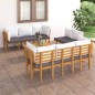 vidaXL Muebles de jardín 8 piezas con cojines madera maciza de acacia vidaXL Muebles de jardín 8 piezas con cojines madera maciza de acacia