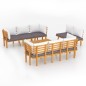 vidaXL Muebles de jardín 8 piezas con cojines madera maciza de acacia vidaXL Muebles de jardín 8 piezas con cojines madera maciza de acacia