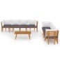 vidaXL Muebles de jardín 8 piezas con cojines madera maciza de acacia vidaXL Muebles de jardín 8 piezas con cojines madera maciza de acacia
