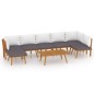 vidaXL Muebles de jardín 8 piezas con cojines madera maciza de acacia vidaXL Muebles de jardín 8 piezas con cojines madera maciza de acacia