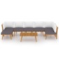 vidaXL Muebles de jardín 8 piezas con cojines madera maciza de acacia vidaXL Muebles de jardín 8 piezas con cojines madera maciza de acacia