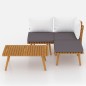 vidaXL Muebles de jardín 4 piezas con cojines madera maciza de acacia vidaXL Muebles de jardín 4 piezas con cojines madera maciza de acacia