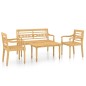 vidaXL Set de muebles de jardín 4 piezas madera maciza de teca vidaXL Set de muebles de jardín 4 piezas madera maciza de teca