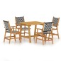 vidaXL Juego de comedor de jardín 5 piezas madera maciza de acacia vidaXL Juego de comedor de jardín 5 piezas madera maciza de acacia