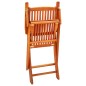 vidaXL Set de comedor de jardín plegable 9 pzas madera eucalipto