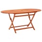 vidaXL Set de comedor de jardín plegable 9 pzas madera eucalipto