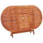 vidaXL Set de comedor de jardín plegable 9 pzas madera eucalipto