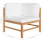 vidaXL Set de muebles de jardín 4 pzas madera de teca y cojines crema vidaXL Set de muebles de jardín 4 pzas madera de teca y cojines crema