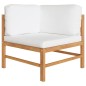 vidaXL Set de muebles de jardín 6 pzas madera de teca y cojines crema vidaXL Set de muebles de jardín 6 pzas madera de teca y cojines crema
