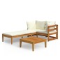 vidaXL Muebles de jardín 3 pzas con cojines crema madera de acacia vidaXL Muebles de jardín 3 pzas con cojines crema madera de acacia