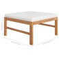 vidaXL Set de muebles de jardín 7 pzas madera de teca y cojines crema vidaXL Set de muebles de jardín 7 pzas madera de teca y cojines crema