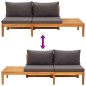 vidaXL Muebles de jardín 3 pzas cojines gris oscuro madera de acacia vidaXL Muebles de jardín 3 pzas cojines gris oscuro madera de acacia
