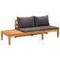 vidaXL Set muebles de jardín 4 pzas cojines gris oscuro madera acacia vidaXL Set muebles de jardín 4 pzas cojines gris oscuro madera acacia