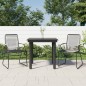 vidaXL Juego de comedor de jardín 3 piezas ratán PVC negro