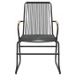 vidaXL Juego de comedor de jardín 3 piezas ratán PVC negro