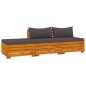 vidaXL Muebles de jardín 3 piezas con cojines madera maciza de acacia 