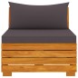 vidaXL Muebles de jardín 3 piezas con cojines madera maciza de acacia 