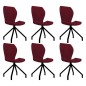 vidaXL Sillas de comedor 6 unidades cuero sintético rojo vidaXL Sillas de comedor 6 unidades cuero sintético rojo