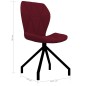 vidaXL Sillas de comedor 6 unidades cuero sintético rojo vidaXL Sillas de comedor 6 unidades cuero sintético rojo