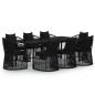 vidaXL Juego de comedor de jardín 9 piezas con cojines negro vidaXL Juego de comedor de jardín 9 piezas con cojines negro