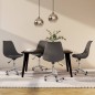 vidaXL Sillas de comedor giratorias 4 unidades tela gris oscuro vidaXL Sillas de comedor giratorias 4 unidades tela gris oscuro